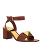 One Stud Sandal in Calfskin With Maxi Stud - Gingerbread