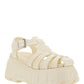 Rubber Platform Sandals - White