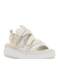 Lilli Sporty Flat Sandal In Recycled Textile - White