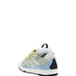 Leather Curb Sneakers - Grey / Blue