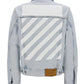Diagonal Tab Slim Denim Jacket
