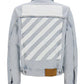 Diagonal Tab Slim Denim Jacket