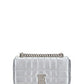 Quilted Metallic Leather Mini Lola Bag - Silver