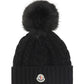 Beanie With Pom Pom - Black