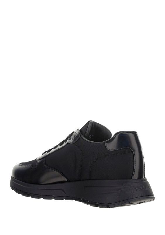 Prax 01 Sneakers in Nylon & Leather - Black
