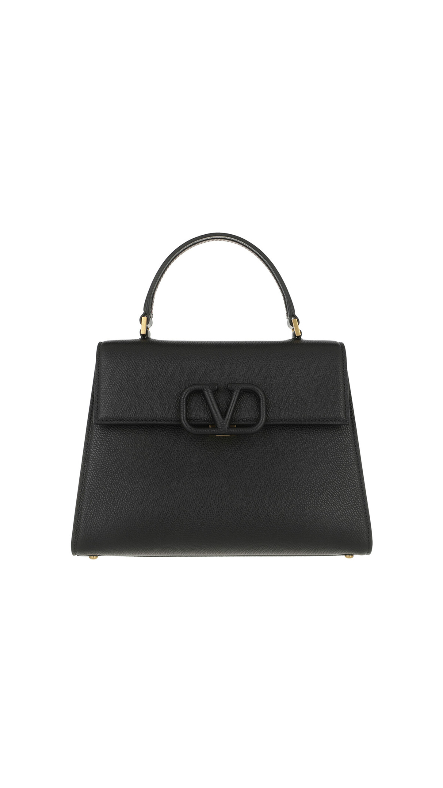 Medium Vsling Calfskin Handbag - Black