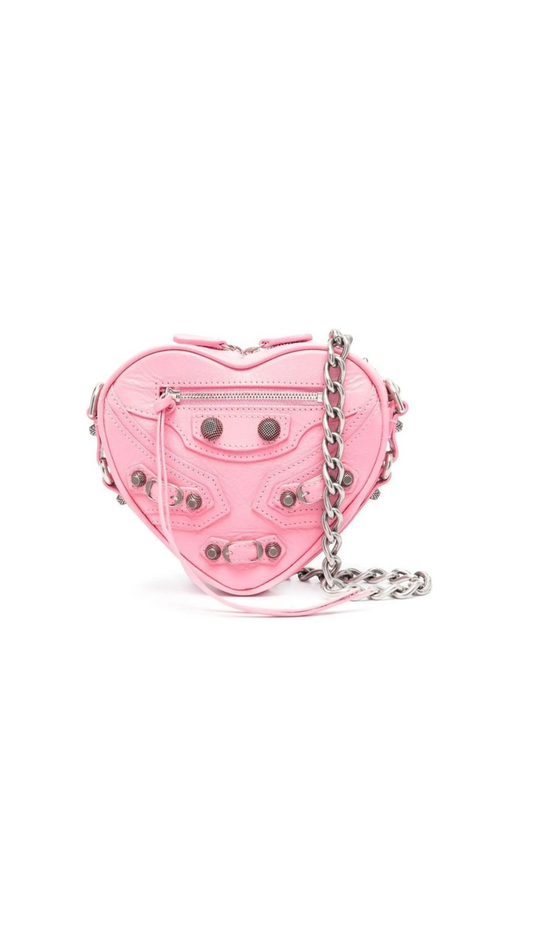 Le Cagole Heart Mini Bag - Pink