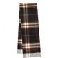 Contrast Check Cashmere Scarf - Dark Birch Brown/Black