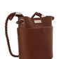 Medium Key Bucket Bag in Shiny & Grained Calfskin - Tobacco