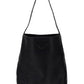 Hammered Leather Shopping Bag - Black