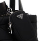 Re-Nylon Padded Tote Bag - Black