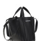 Everyday XS North-South Shoulder Tote Bag In Grained Calfskin - Black