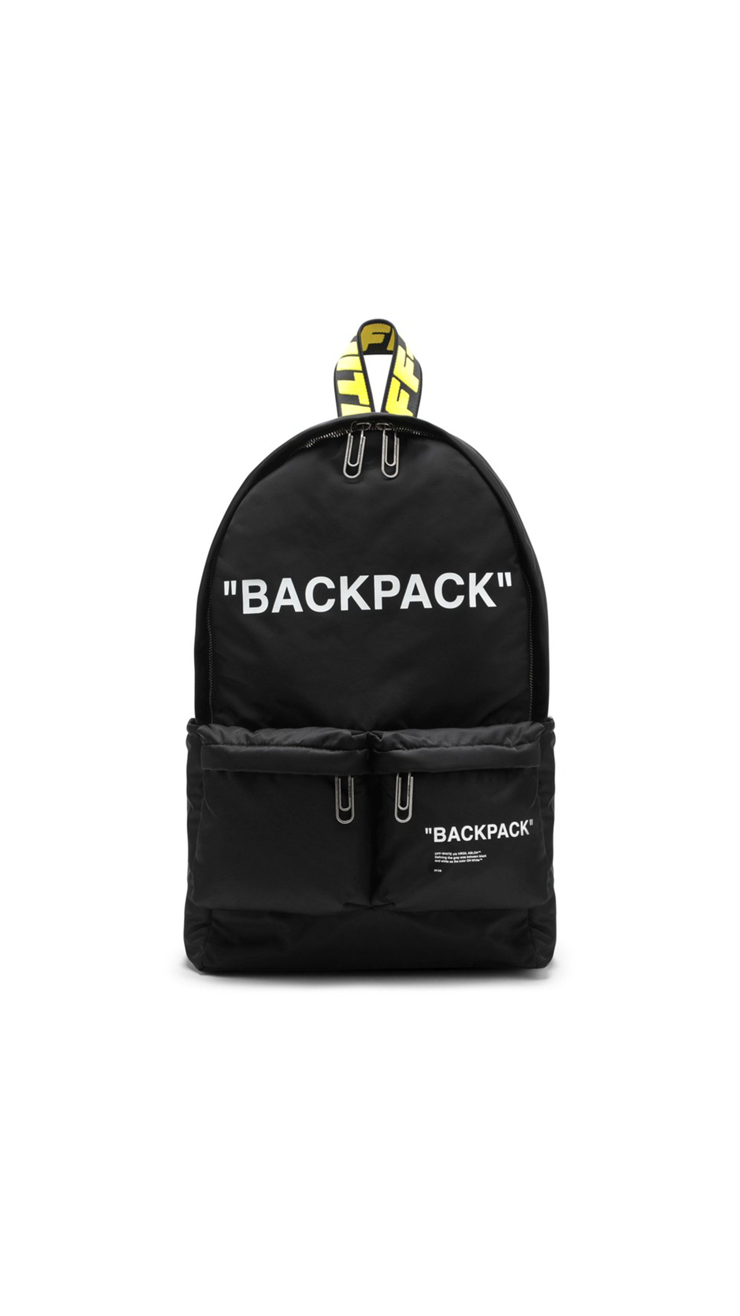 Quote Nylon Backpack - Black/White