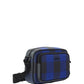 Check Cotton Crossbody Bag - Oceanic Blue