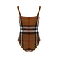 Checked Jacquard-Knit Cotton-Blend Bodysuit