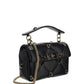 Medium Roman Stud The Shoulder Bag In Nappa With Chain And Enameled Studs - Black