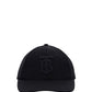 Monogram Motif Cotton Gabardine Baseball Cap - Black