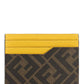 FF Logo Card Holder - Brown / Yellow