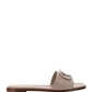 VLOGO Leather Slides - Poudre