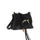 Joan Mini Leather Shoulder Bag - Black