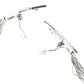 Star Earrings With Brass Chains - Palladium