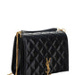 Women's Black Becky Mini Chain Bag In Quilted Patent Leather - Black