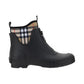 Vintage Check Neoprene and Rubber Rain Boots - Black / Archive Beige