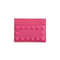 Rockstud Leather Card Case - Pink PP