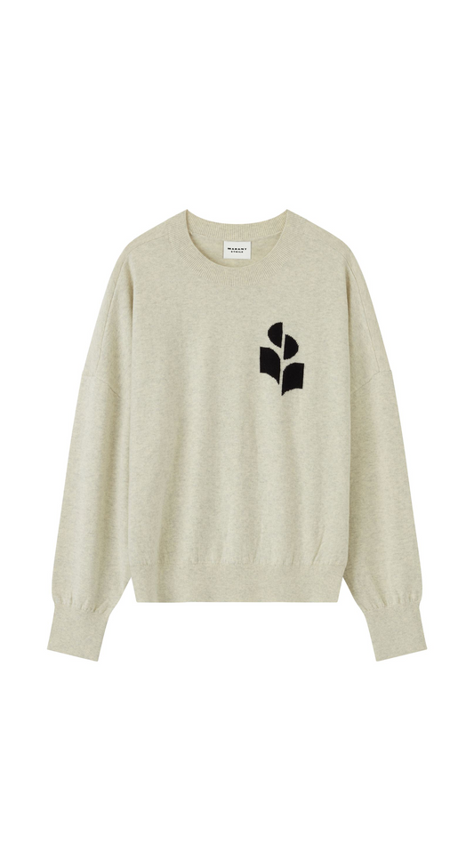 Marisans Cotton Sweater - Light Grey