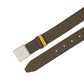 Men's Reversible Belt With Two Loops - Brown / Yellow