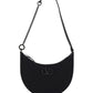 Mini Vlogo Signature Grainy Calfskin Hobo Bag - Black