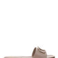 VLOGO Leather Slides - Poudre