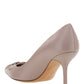 VLogo Signature Embellishment Calfskin Pump - Poudre