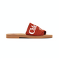 Woody Flat Mule - Terracotta Red