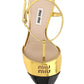 Metallic Technical Fabric And Patent Leather Pumps - Golden