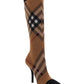 Knitted Check Sock Boots