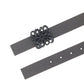 Reversible Inflated Anagram Belt in Soft Calfskin - Anthracite/Onyx Blue