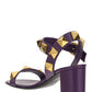 Roman Stud Calfskin Sandal 60MM - Purple