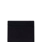 VLogo Signature Cardholder in Grainy Calfskin Leather - Black