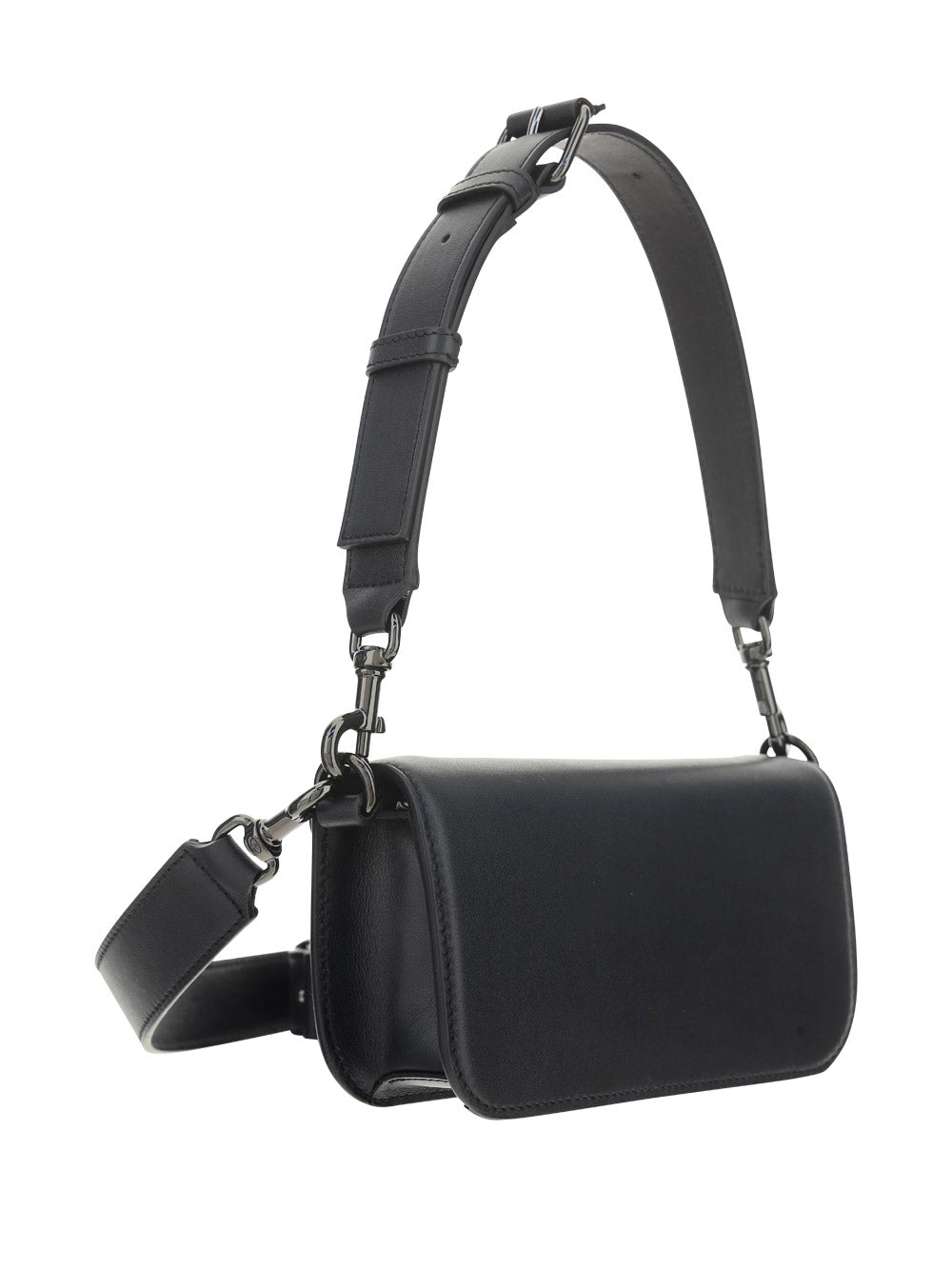 Loco Calfskin Messenger Bag - Black