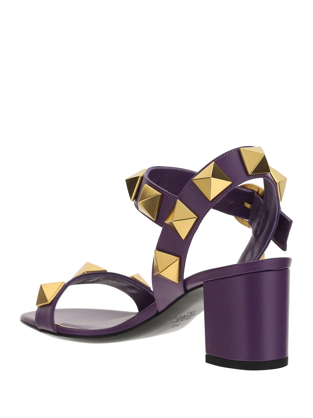 Roman Stud Calfskin Sandal 60MM - Purple