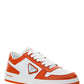 Downtown Leather Sneakers - Orange / White.