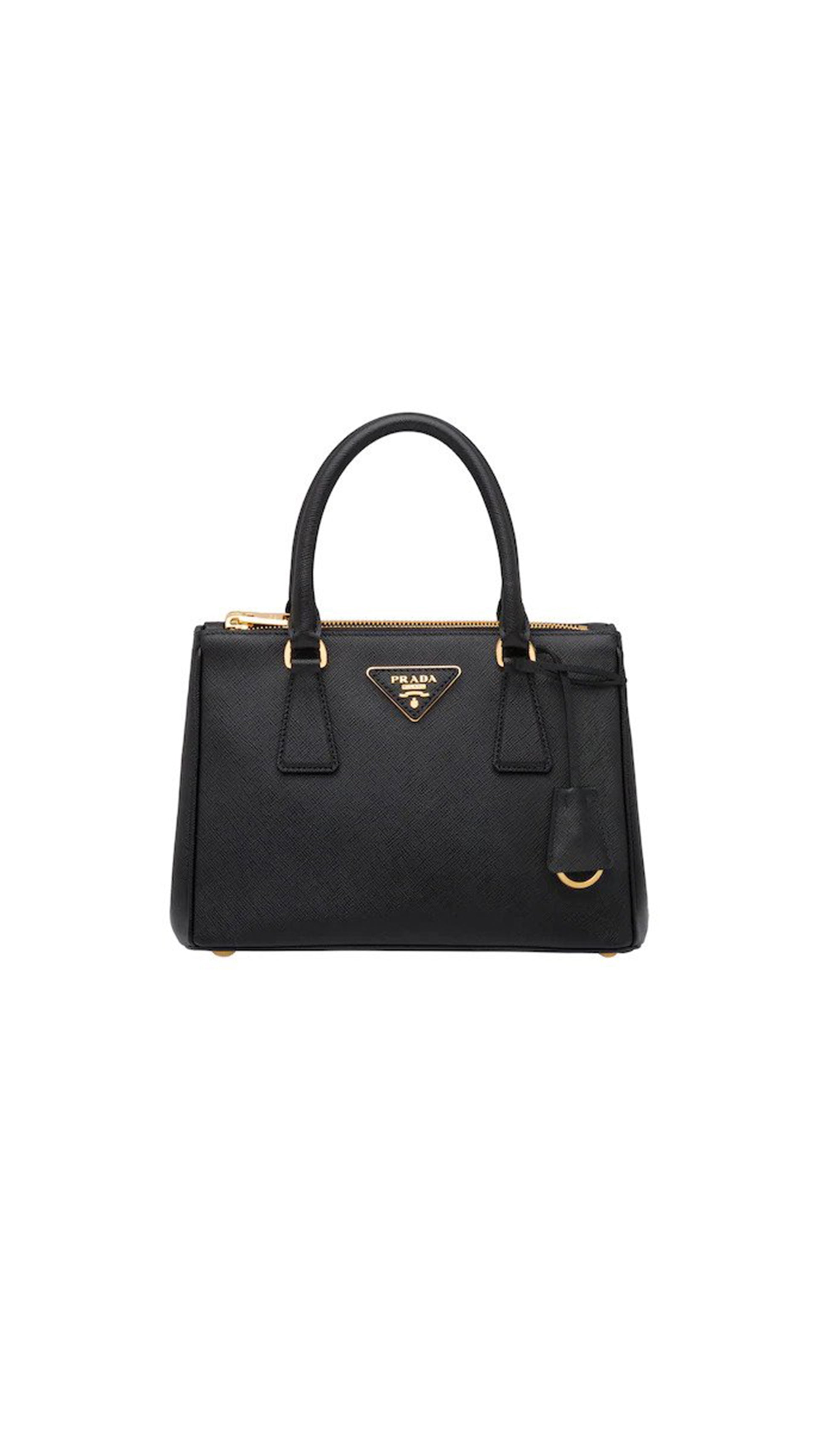 Medium Prada Galleria Saffiano Leather Bag - Black – Amuze
