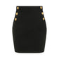 Short Eco-designed Crepe Skirt - Black