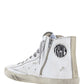 Francy Sneakers In Leather - White / Silver.