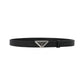 Brushed Leather Belt - Black