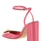 One Stud Pump in Patent Leather 90mm - Pink