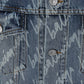 Allover Logo Bell Sleeve Jacket - Indigo