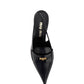 Slingback Kitten Heel Loafer Pumps - Black