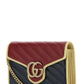 GG Marmont Matelassé Wallet On Chain - Black/Red/Gold